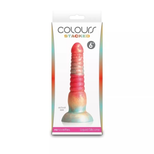 NS Novelties - 6" Colours Stacked Dildo - Red/Gold photo