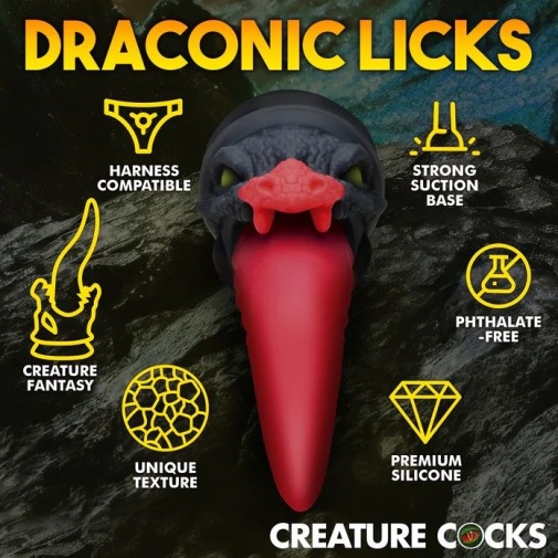 Creature Cocks - Dragon Roar Dildo - Red photo