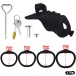 FAAK - Long Resin Chastity Cage - Black 照片-13