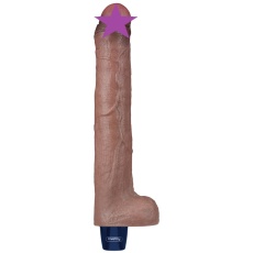 Lovetoy - 10.5" Real Softee Vibro Dildo - Brown photo