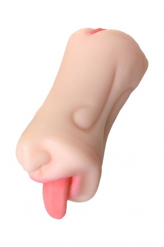 Juicy Pussy - Fruity 舌頭雙屄自慰器 - 膚色 照片
