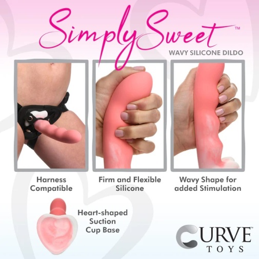 Simply Sweet - 波浪型假陽具 - 粉紅色 照片