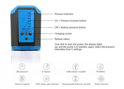 Canwin - Penis Auto Pump - Blue photo