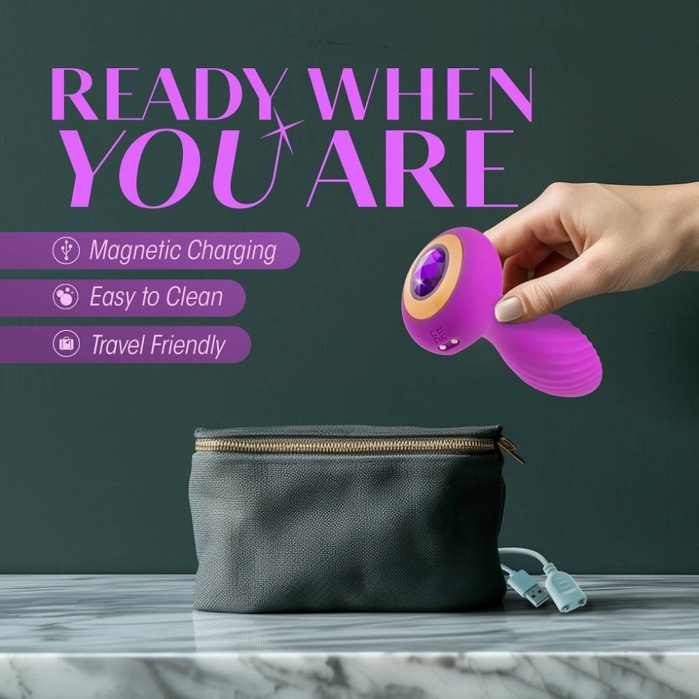 Channel your most passionate desires with the Oh My Gem Char... Oh My Gem - Charm Vibro Plug - Amethyst photo-7