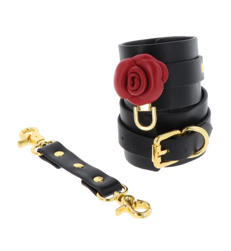 Taboom - Wild Roses Hand Cuffs - Black photo