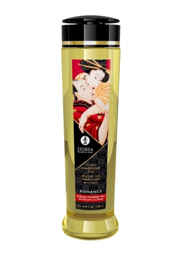 Shunga - 浪漫有机按摩油 草莓气泡酒 - 240ml 照片