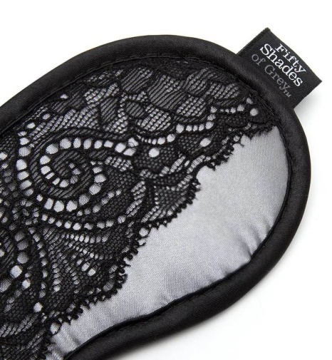 Fifty Shades of Grey - Satin & Lace Blindfold - Grey photo