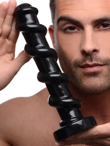 Master Cock - Mighty Screw 9.5" Dildo - Black photo