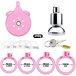 FAAK - Chastity Cage 45mm w Catheterization Hood - Pink photo-10