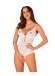 Obsessive - Heavenlly Crotchless Teddy - White - M/L photo