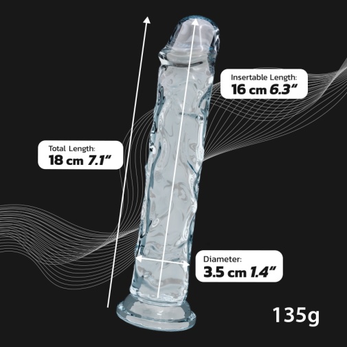 KIKO - Flexible Dildo 7.1" - Clear 照片