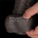 Lovetoy 16" 双层皮肤矽胶制仿真阳具 大码  - 黑色 照片-14