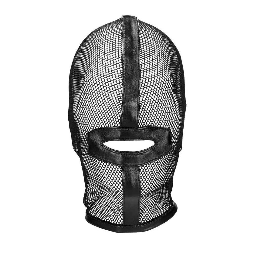 Add an element of mystery to your intimate scenes with the c... Ouch - Fishnet Face Mask - Black photo-3