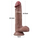 Lovetoy - 7.5" 双层构造仿真阳具 - 啡色 照片-13
