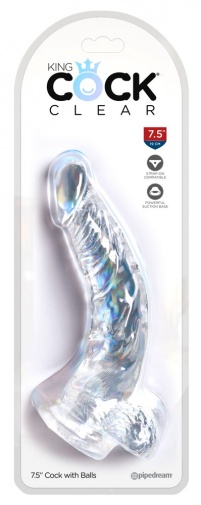 King Cock - 7.5" Cock w Balls - Clear photo