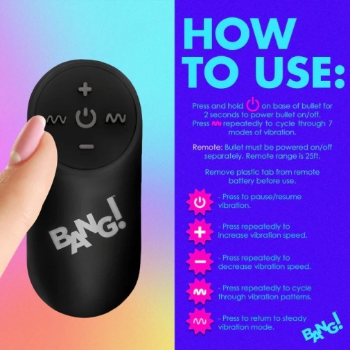 Bang! - Rainbow Vibro Butt Plug photo