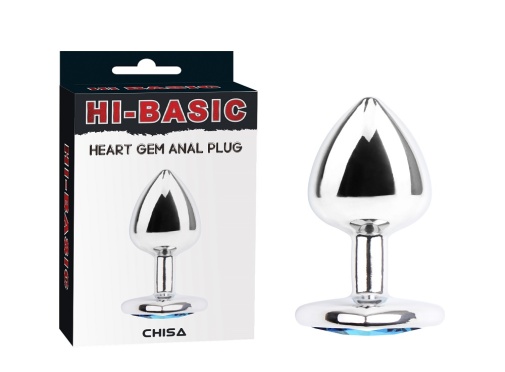 Chisa - Heart Gem Metal Plug - Silver photo