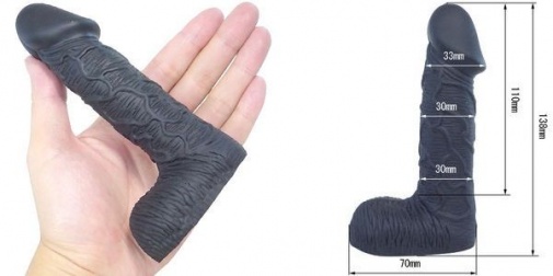 Boss - Silicone Dildo M - Black photo