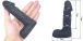 Boss - Silicone Dildo M - Black photo-4
