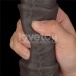 Lovetoy 16" 双层皮肤矽胶制仿真阳具 大码  - 黑色 照片-13