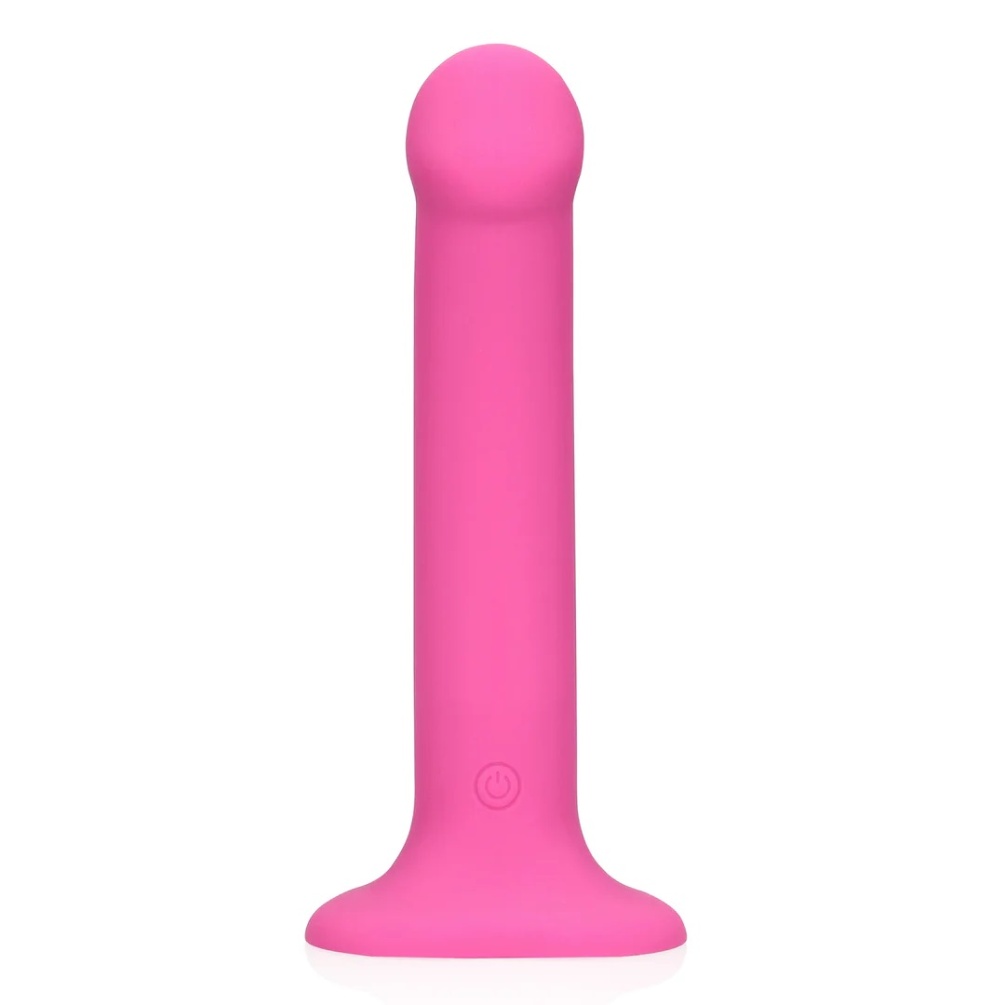 Satisfy your own or your partner's desires with this med... Loveline - Non-Phallic Vibro Dildo M - Powerful Pink photo-4