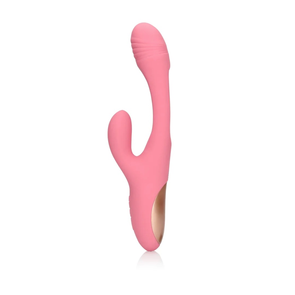 This Flapping G-Spot Rabbit Vibrator is designed for simulta... Loveline - Flapping Rabbit Vibrator - Pink photo-6