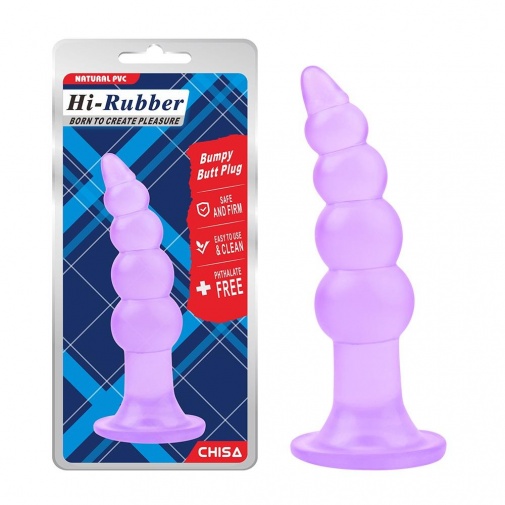 Chisa - Bumpy Butt Plug - Purple photo