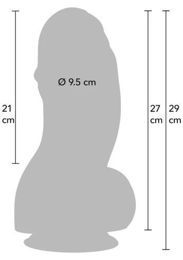 Hidden Desire - Inferno Huge Dildo 27cm - Black photo