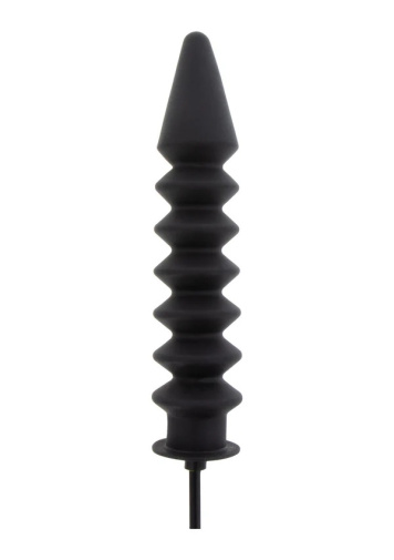 Hidden Desire - Expert Ribbed Inflatable Plug - Black photo
