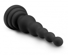 Easytoys - Beaded Cone Anal Plug - Black photo