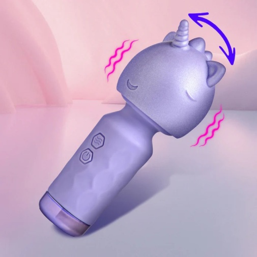 Bang! - Unicorn Mini Wand Vibrator - Purple photo