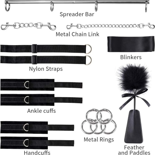 Yeahwow - Door Swing & Leg Spreader Restaint Set - Black photo