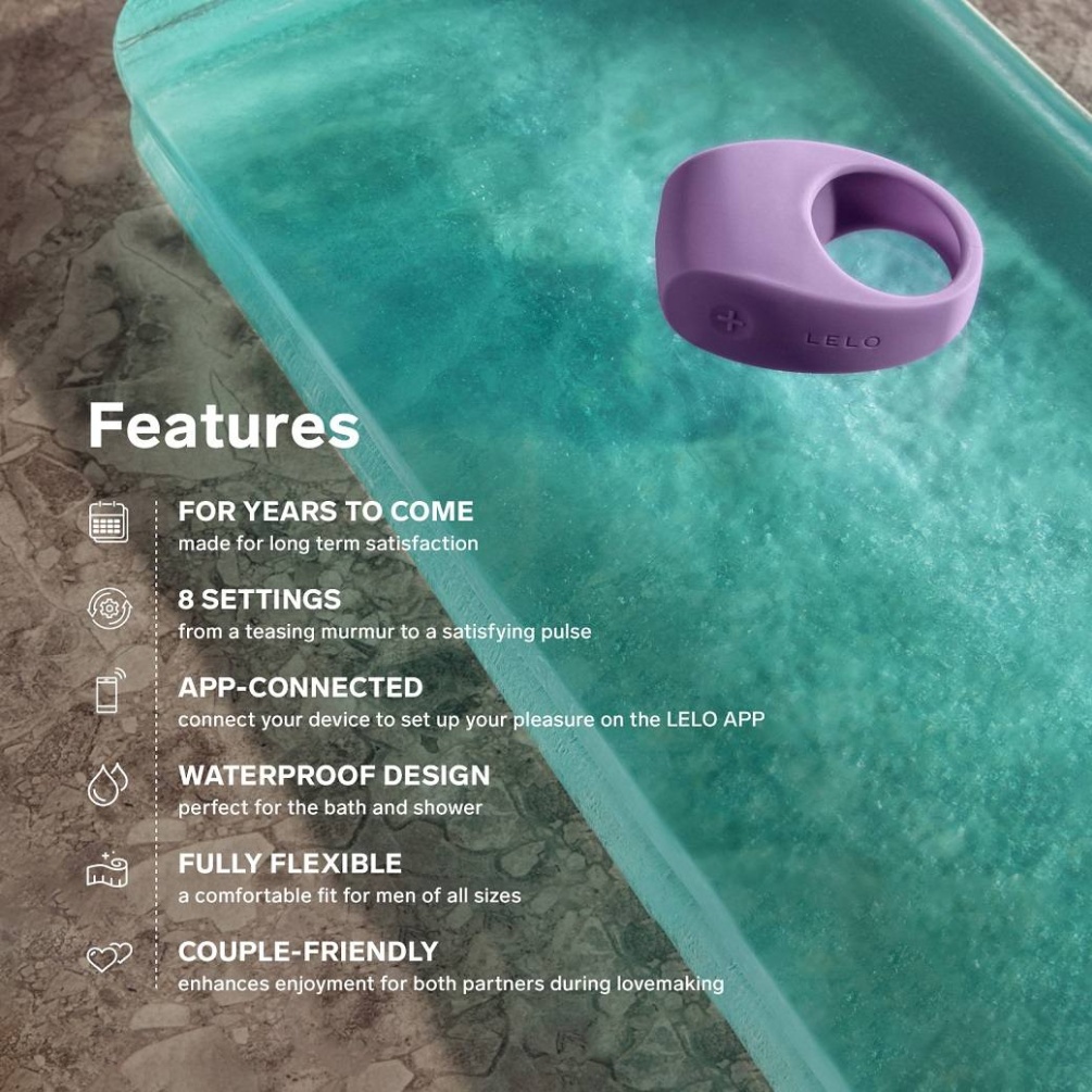 Aim for more intense mutual orgasms using TOR 3 app-connecte... Lelo - Tor 3 APP Ring - Black photo-3