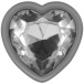 Intense - Metal Heart Gem Plug M - Clear photo-2