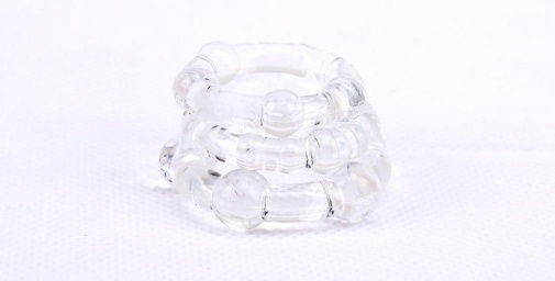 Chisa - Beaded Cock Rings - Clear photo