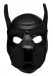 Master Series - Spike Neoprene 犬形頭罩 - 黑色 照片-5