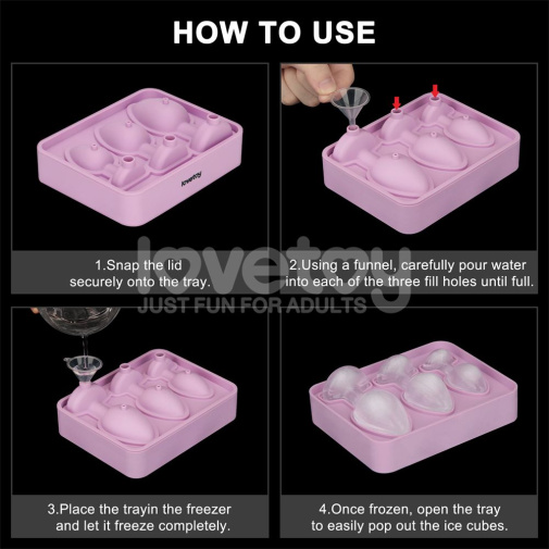 Lovetoy - Anal Plug Chocolate Ice Tray - Pink photo