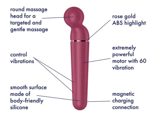 Satisfyer - Planet Wand-er 按摩器 - 红莓色 照片