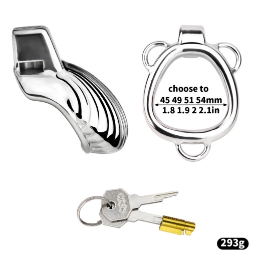 FAAK - Shell Chastity Cage 45mm - Silver 照片