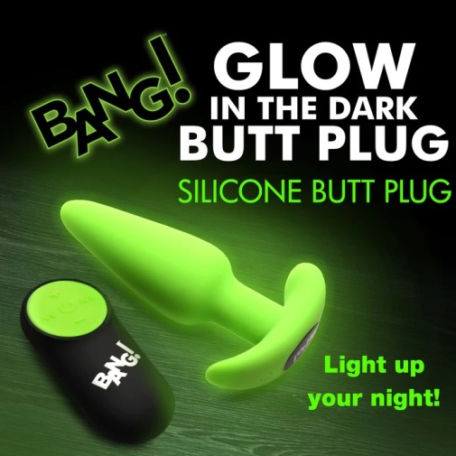 Bang! - 21X Glow Butt Plug - Green photo