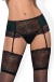 Obsessive - Miamor Garter Belt & Thong - Black - S/M photo