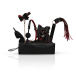 Indulge in the ultimate experience of luxury and control wit... Bedroom Fantasies - Crimson & Ebony SM Set 8pcs - Black/Red photo