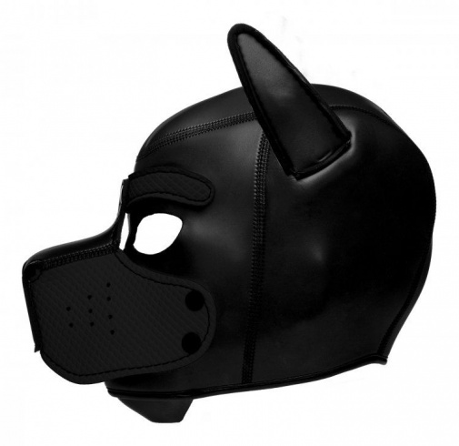 Master Series - Spike Neoprene 犬形頭罩 - 黑色 照片