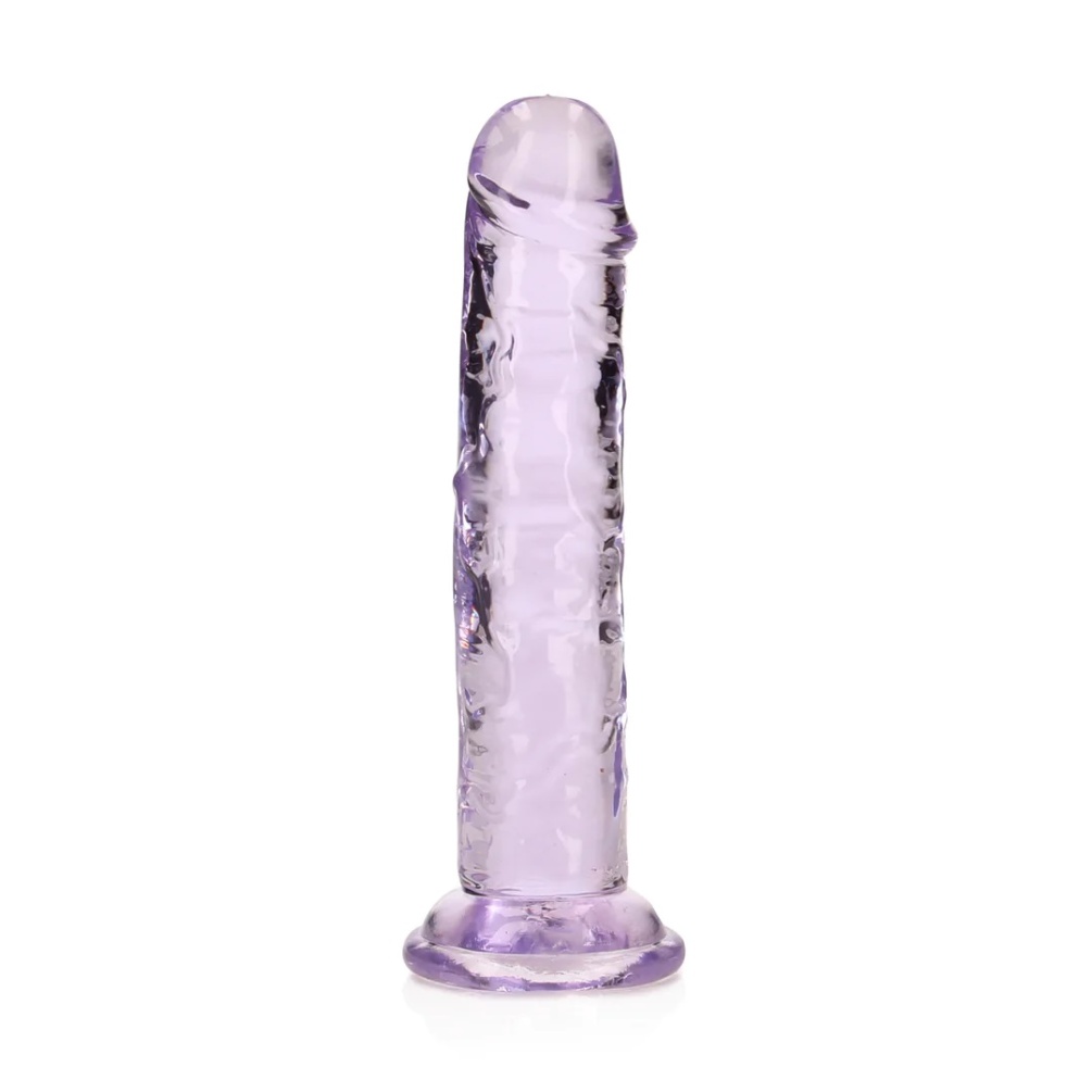Ready for a CRYSTAL CLEAR orgasm? Reach your finest climax i... RealRock - 6" Straight Realistic Dildo - Purple photo-3