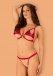 Obsessive - Rubinesa Set - Red - L/XL photo-5