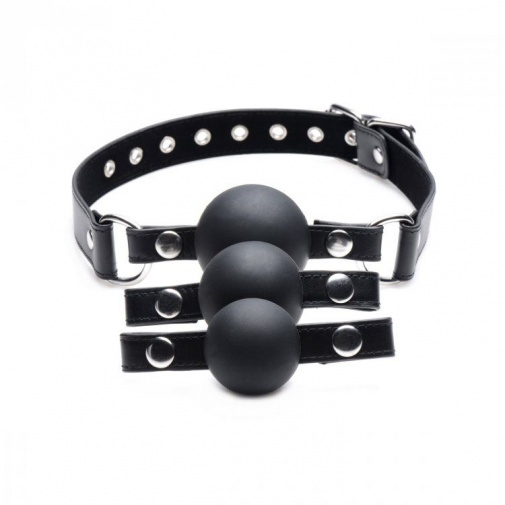 Strict - Interchangeable Silicone Ball Gag Set - Black photo