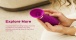 Honey Play Box - 誘惑吸舔舌頭振動器 - 紫色 照片-7