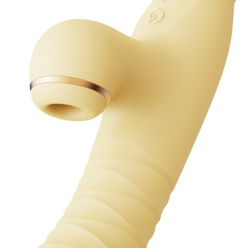 Zalo - Rose Thruster Rabbit Vibrator - Lemon Yellow photo