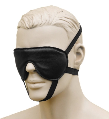 XX-Dreamstoys - Leather Blindfold - Black photo
