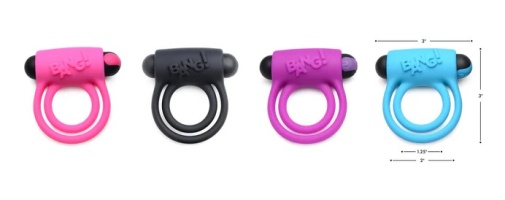 Bang! - 28X 震动阴茎环 - 蓝色 照片